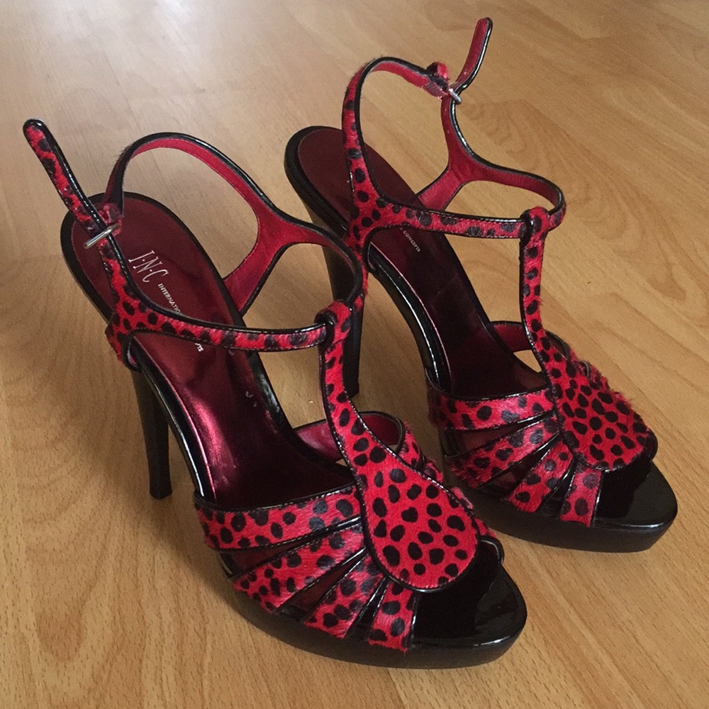 I.N.C Cranberry leopard print heels